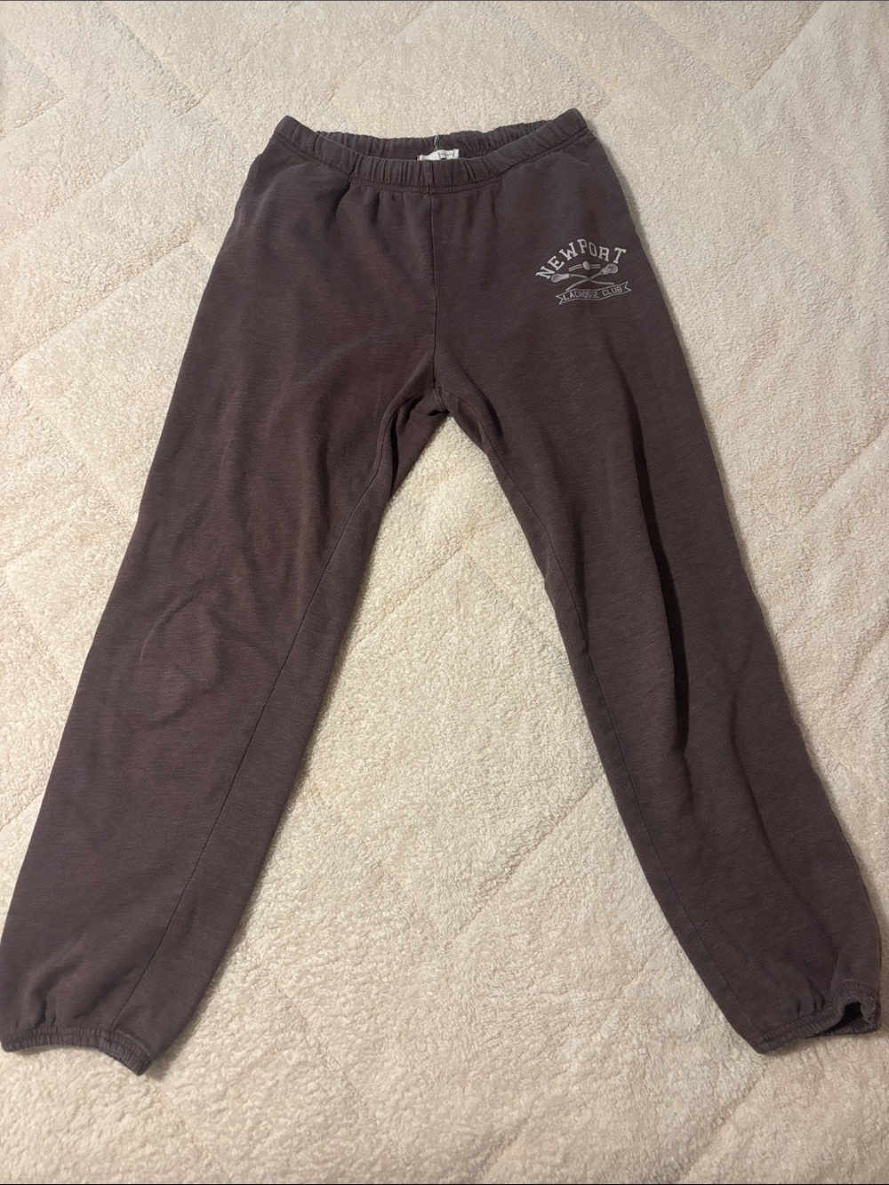 Brown Sweatpants with Lacrosse Logo